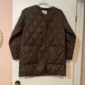Everlane Dark Brown Quilted Puffer Jacket